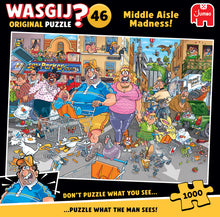 Load image into Gallery viewer, Wasgij Original 46 - Middle Aisle Madness! - 1000 Pieces