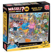 Load image into Gallery viewer, Wasgij Original 46 - Middle Aisle Madness! - 1000 Pieces