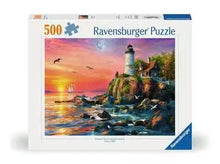 Load image into Gallery viewer, Lighthouse at Sunset - 500 Piece Puzzle by Ravensburger