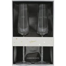 Load image into Gallery viewer, I DO TOO GIFT BOXED 7 OZ GLASS TOASTING FLUTE SET