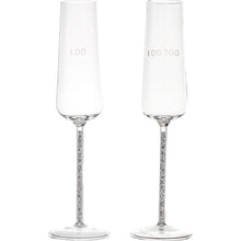 Load image into Gallery viewer, I DO TOO GIFT BOXED 7 OZ GLASS TOASTING FLUTE SET