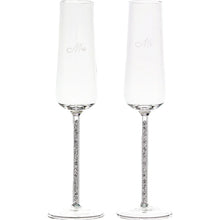 Load image into Gallery viewer, MR. & MRS. GIFT BOXED 7 OZ GLASS TOASTING FLUTE SET