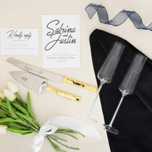 Load image into Gallery viewer, MR. & MRS. GIFT BOXED 7 OZ GLASS TOASTING FLUTE SET