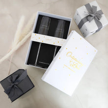 Load image into Gallery viewer, HAPPY ANNIVERSARY GIFT BOXED 7 OZ GLASS TOASTING FLUTE SET