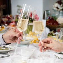 Load image into Gallery viewer, 25TH ANNIVERSARY GIFT BOXED 7 OZ GLASS TOASTING FLUTE SET