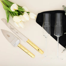 Load image into Gallery viewer, 50TH ANNIVERSARY GIFT BOXED 7 OZ GLASS TOASTING FLUTE SET