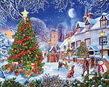 Load image into Gallery viewer, Village Christmas Tree - 1000 Piece Puzzle by White Mountain
