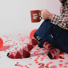 Load image into Gallery viewer, HAPPY 40TH 18 OZ MUG AND SOCK SET