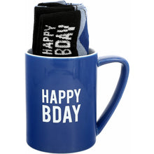 Load image into Gallery viewer, HAPPY BDAY 18 OZ MUG AND SOCK SET