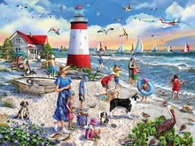 Load image into Gallery viewer, Lighthouse Beach - 500 Piece Puzzle by White Mountain