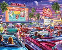 Load image into Gallery viewer, Drive-In Movie - 1000 Piece Puzzle by White Mountain