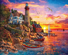 Load image into Gallery viewer, Lighthouse Sunset - 1000 Piece Puzzle by White Mountain