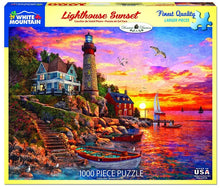 Load image into Gallery viewer, Lighthouse Sunset - 1000 Piece Puzzle by White Mountain