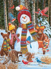 Load image into Gallery viewer, Visiting the Snowman - 500 Piece Puzzle by White Mountain