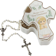 Load image into Gallery viewer, Cross Communion Rosary Box - Girl - Precious Moments - Hallmark Timmins