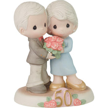 Load image into Gallery viewer, Red Rose Bouquet 50th Anniversary Figurine - Precious Moments - Hallmark Timmins