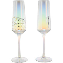 Load image into Gallery viewer, I DO 8 OZ GLASS TOASTING FLUTE (SET OF 2)