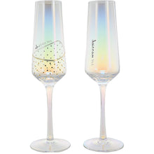 Load image into Gallery viewer, I DO 8 OZ GLASS TOASTING FLUTE (SET OF 2)