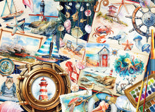 Load image into Gallery viewer, Seashore Sketchbook - 1000 Piece Puzzle by Cobble Hill