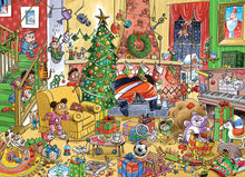 Load image into Gallery viewer, DoodleTown: Catching Santa - 1000 Piece Puzzle by Cobble Hill