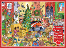 Load image into Gallery viewer, DoodleTown: Catching Santa - 1000 Piece Puzzle by Cobble Hill