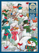 Load image into Gallery viewer, Hill Of A Lot Of Snowmen - 500 Piece Puzzle by Cobble Hill