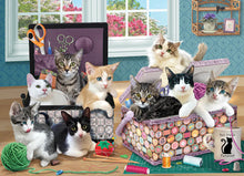 Load image into Gallery viewer, Crafty Kittens - 500 Piece Puzzle by Cobble Hill
