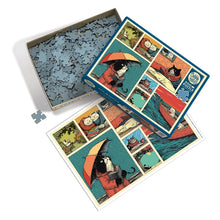 Load image into Gallery viewer, Cats Chillin With Books - 500 Piece Puzzle by Cobble Hill