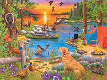 Load image into Gallery viewer, Camping at Sunset Cove - Easy Handling 275 Piece Puzzle by Cobble Hill