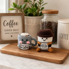 Load image into Gallery viewer, Coffee Crocheted Mini – Brew-tiful Days Ahead Encouragement Figure