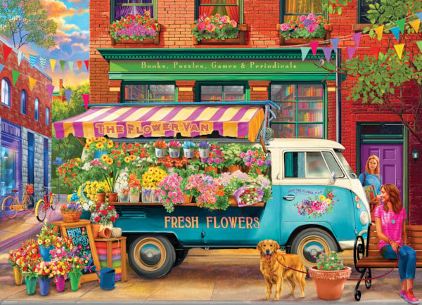 The Flower Van - 1000 Piece Puzzle by Eurographics &ndash