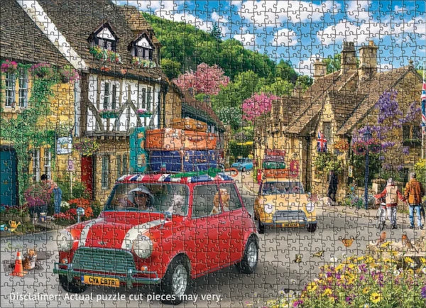 Traveling Mini Cooper - 1000 Piece Puzzle by Eurographics &ndash