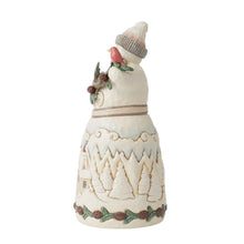 Load image into Gallery viewer, Snowman with Pine Garland Figure - Jim Shore Heartwood Creek