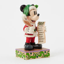 Load image into Gallery viewer, Santa Mickey with List - Disney Traditions
