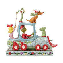 Load image into Gallery viewer, Grinch, Max and Cindy on Train Jim Shore Dr. Seuss