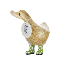 Load image into Gallery viewer, Spotty Boots Duckys by DCUK - Wooden Duck Decor - Hallmark Timmins
