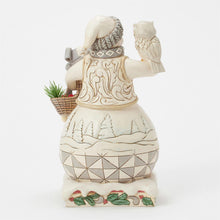 Load image into Gallery viewer, White Woodland Snowman With Basket Figurine by Jim Shore Heartwood Creek