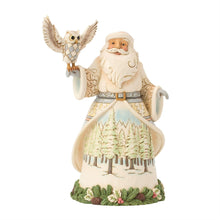 Load image into Gallery viewer, White Woodland Santa with Owl Figurine by Jim Shore Heartwood Creek