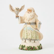 Load image into Gallery viewer, White Woodland Santa with Owl Figurine by Jim Shore Heartwood Creek