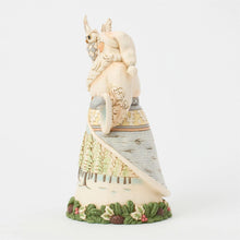 Load image into Gallery viewer, White Woodland Santa with Owl Figurine by Jim Shore Heartwood Creek