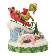 Load image into Gallery viewer, Grinch on Small Sled Figurine - Jim Shore Dr. Seuss