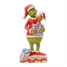 Load image into Gallery viewer, Grinch Holding Gift with Max - Jim Shore Dr. Seuss