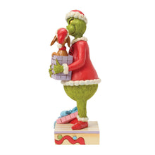 Load image into Gallery viewer, Grinch Holding Gift with Max - Jim Shore Dr. Seuss