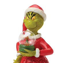 Load image into Gallery viewer, Grinch Holding Dome with Max - Jim Shore Dr. Seuss