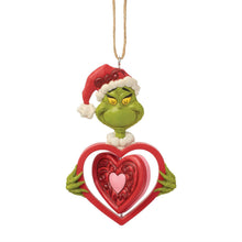 Load image into Gallery viewer, Grinch Rotating Heart PVC Ornament - Jim Shore Dr. Seuss