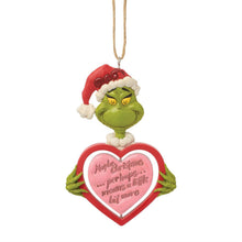 Load image into Gallery viewer, Grinch Rotating Heart PVC Ornament - Jim Shore Dr. Seuss