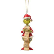 Load image into Gallery viewer, Grinch with List Ornament - Jim Shore Dr. Seuss