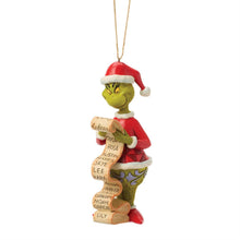 Load image into Gallery viewer, Grinch with List Ornament - Jim Shore Dr. Seuss