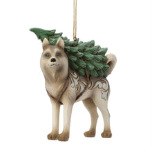 Load image into Gallery viewer, Woodland Husky with Tree Ornament - Jim Shore Heartwood Creek