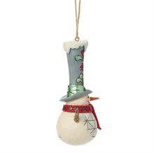 Load image into Gallery viewer, Snowman Tall Top Hat Ornament - Jim Shore Heartwood Creek
